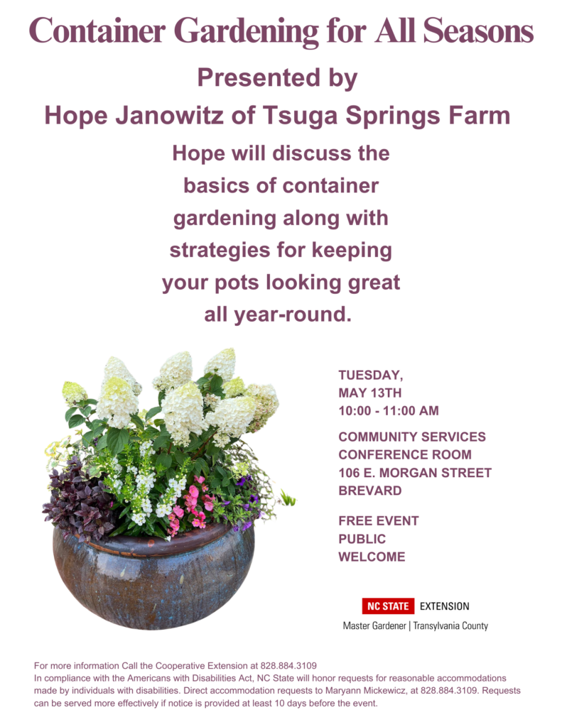 Containter Gardening Flyer